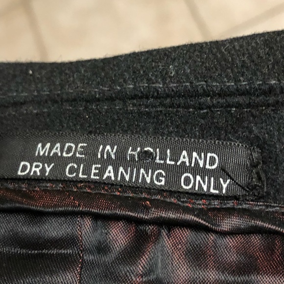 Alexander’s men black Wool Coat Holland 42 Small - Picture 5 of 8